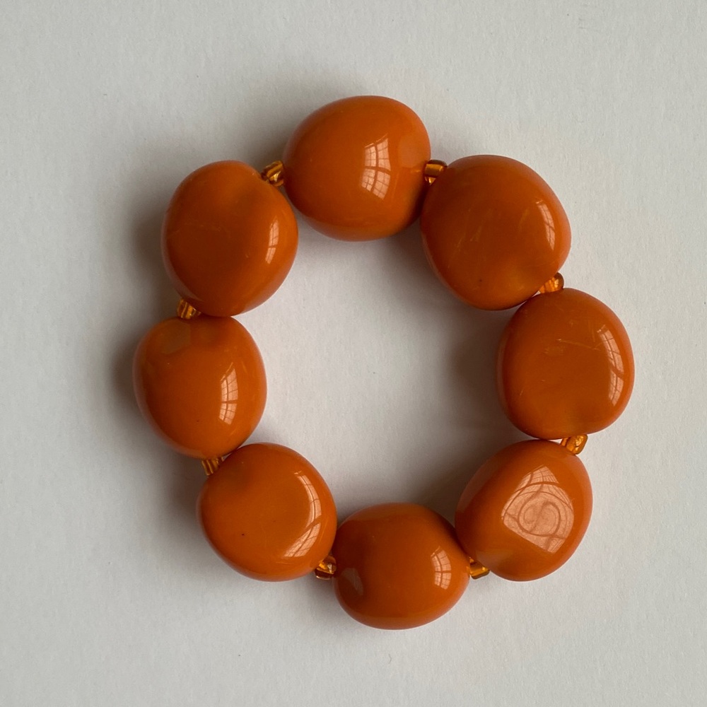 Chunky Orange Beaded Bracelet (Please Bundle)